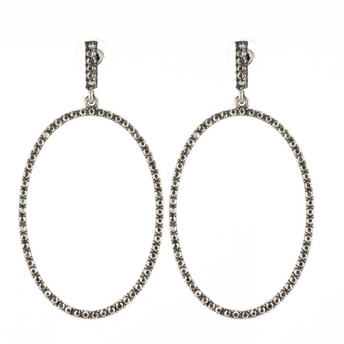 Cercei Argintii Strălucitori Shopika | Eleganță - imagine 1