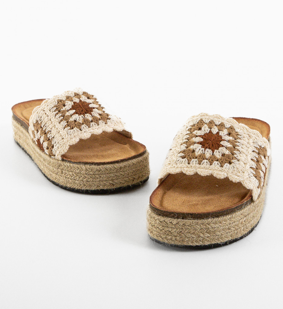 Papuci Dama Chinon Bej | Confort & Stil - imagine 7