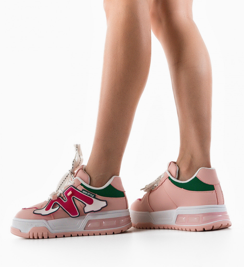 Sneakers Dama Niustile Roz - Stil și Confort Urban - imagine 3