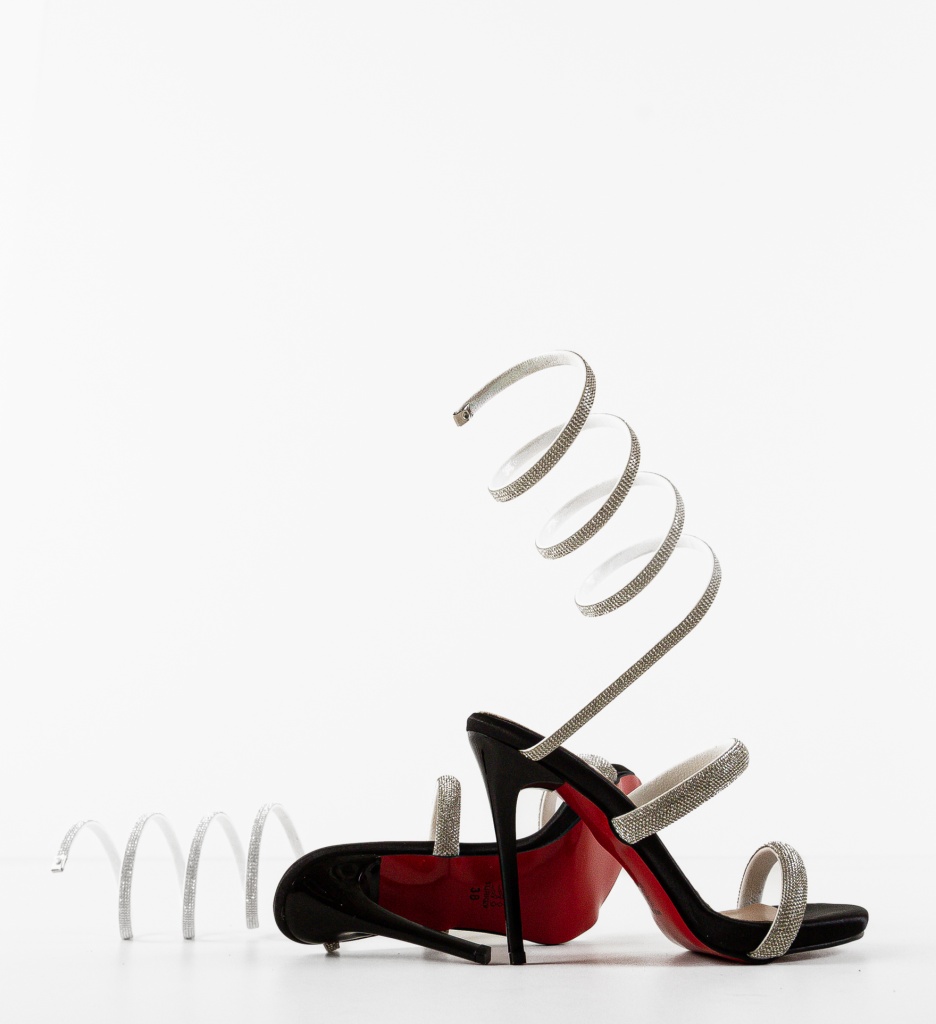 Sandale cu Toc Tarkom Negre | Eleganță Maximă - imagine 5