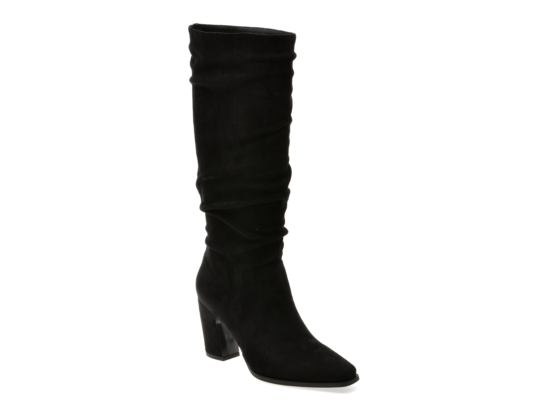 Cizme EPICA negre textil Slip-on confort