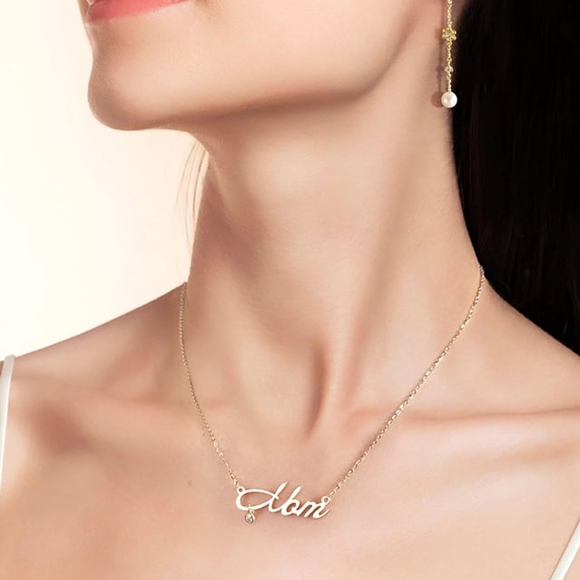Lantisor Argint Delis "Mom" Placat cu Aur - imagine 2