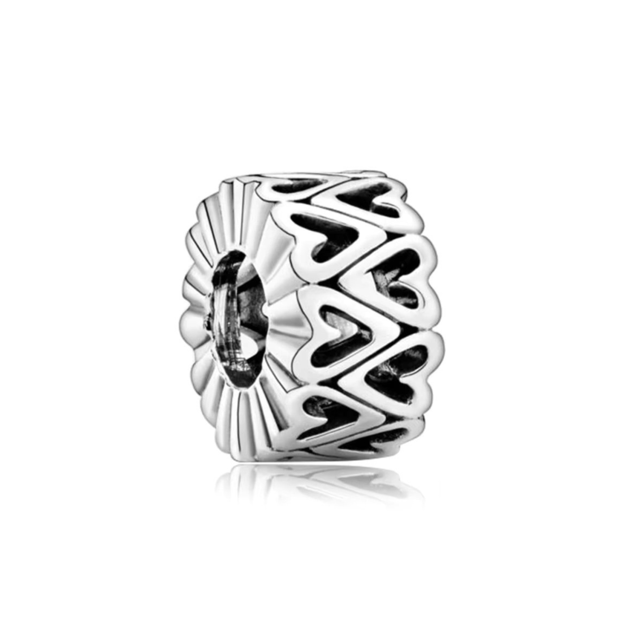 Charm Argint 925 Inimi Placat Rodiu | Amanda