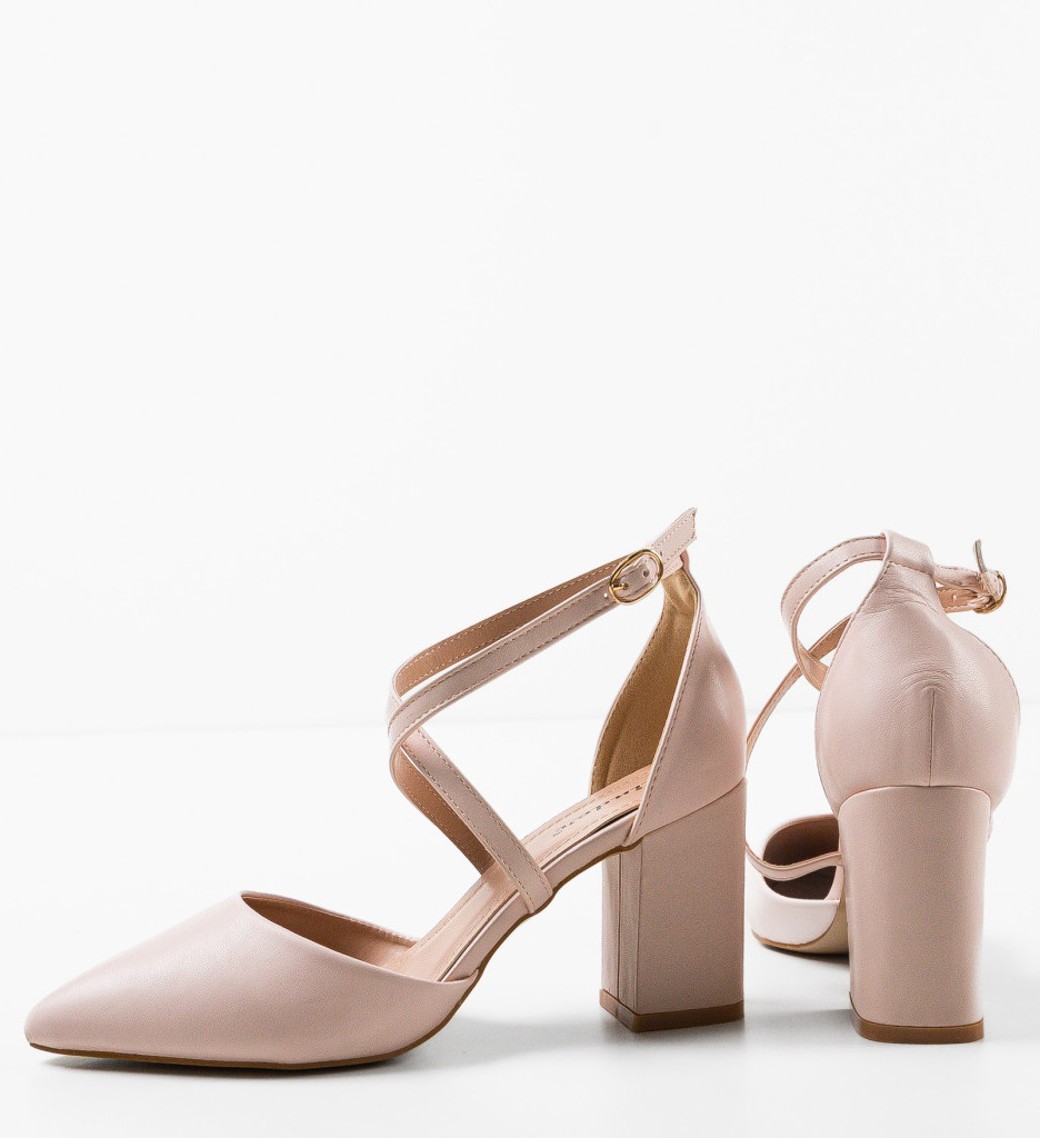 Pantofi cu Toc Bej Eleganți Mcintosh - imagine 7