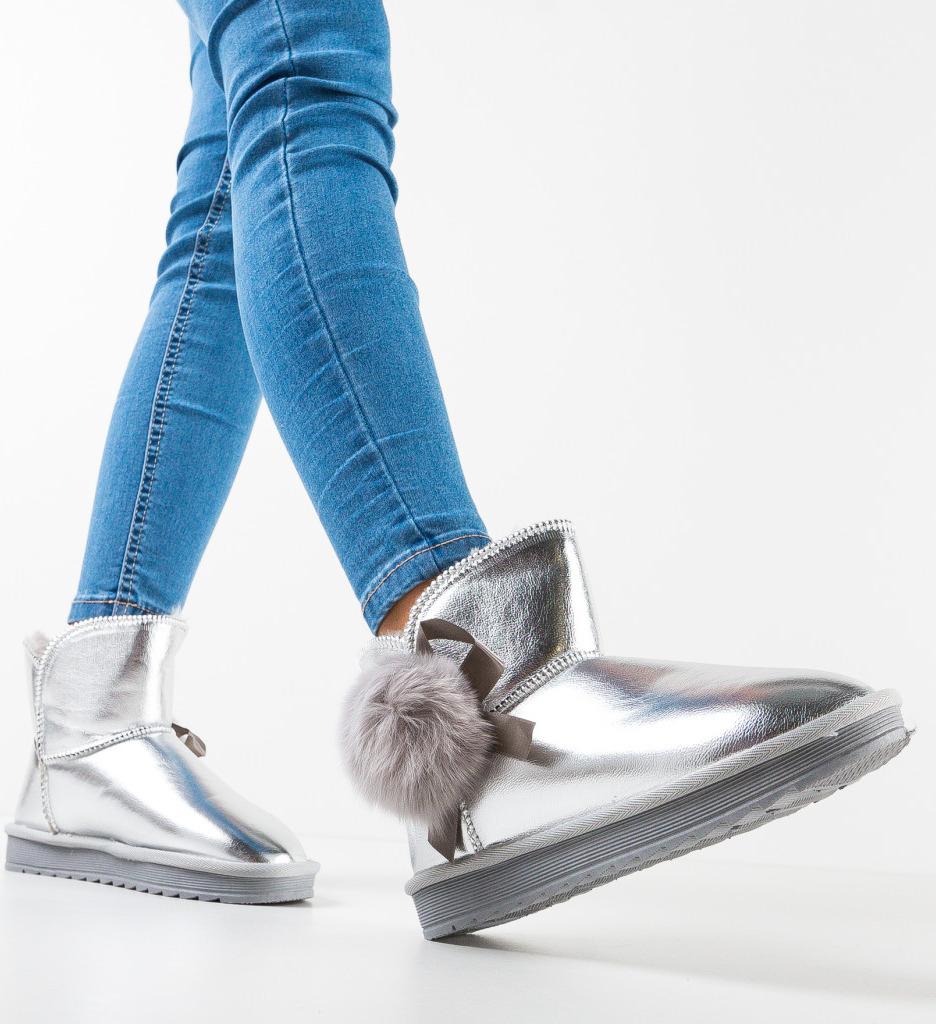 Cizme Ug Argintii - Confort și Stil Modern - imagine 3