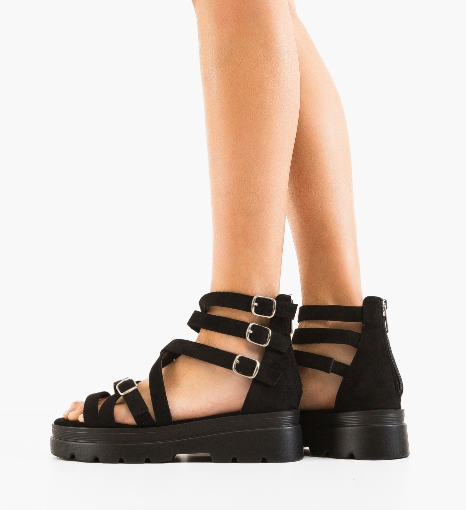 Sandale Dama Dobre Negre | Eleganță și Confort - imagine 2