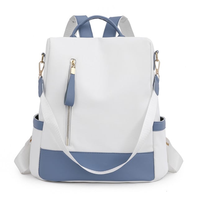 Rucsac Delis Carla GT2171 Antifurt Alb/Albastru