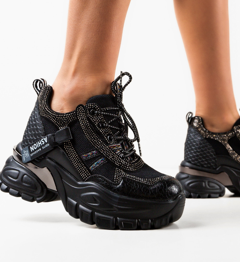 Sneakers Dama Klamun Negre | Confort și Stil - imagine 4