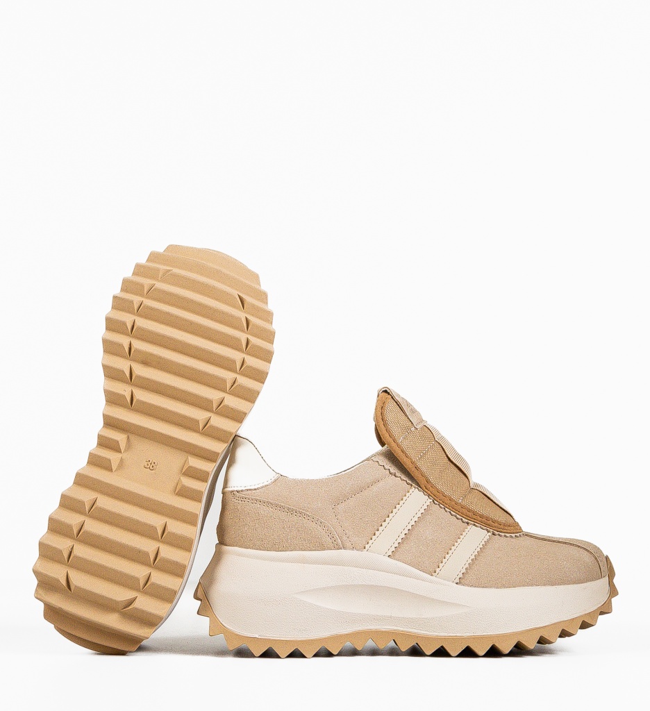 Sneakers Dama Yeasy Bej - Confort și Stil - imagine 6