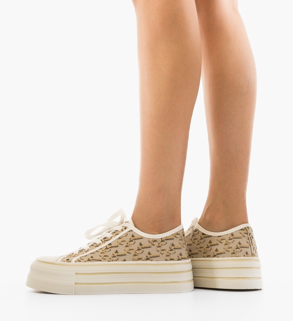 Sneakers Dama Vidia Bej | Confort & Stil