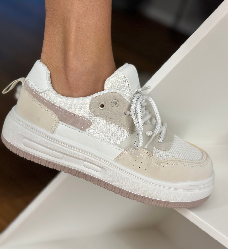 Sneakers Dama Yijun Bej 2 - Confort si Stil