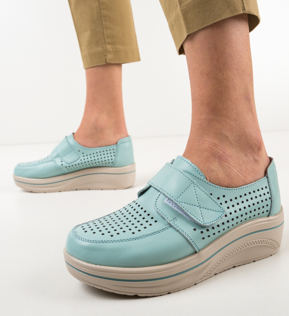 Pantofi Casual Rezolito Turcoaz | Confort & Stil - imagine 5