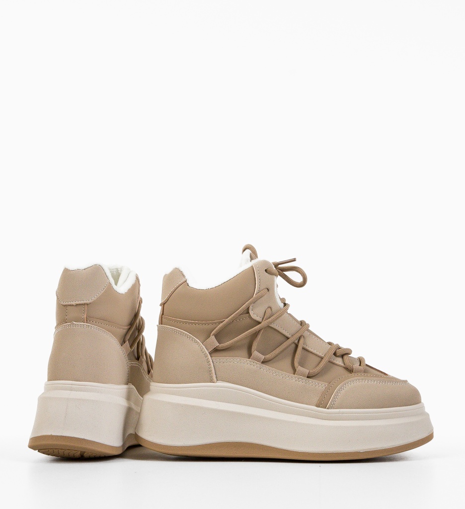 Sneakers Dama Voldus Bej | Confort & Stil - imagine 6