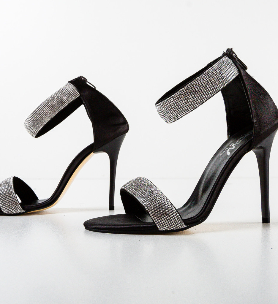 Sandale cu toc Kere Negre | Eleganță și Stil - imagine 7