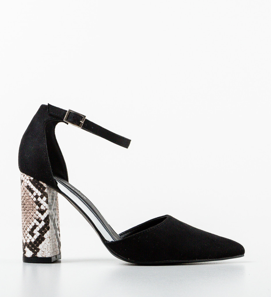 Pantofi Oliver Negri Eleganți cu Toc - imagine 4