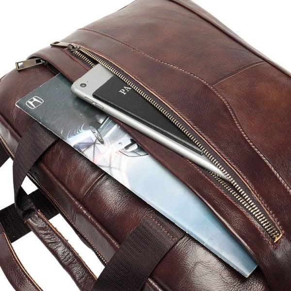 Servieta Barbati Piele Naturala OEM cu Laptop - imagine 4