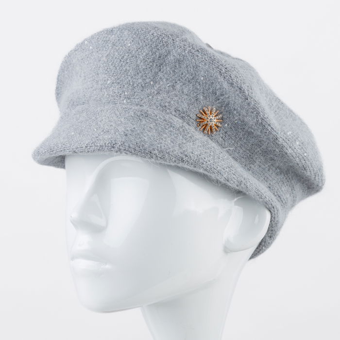 Bereta Gri Shopika cu Paiete Elegante