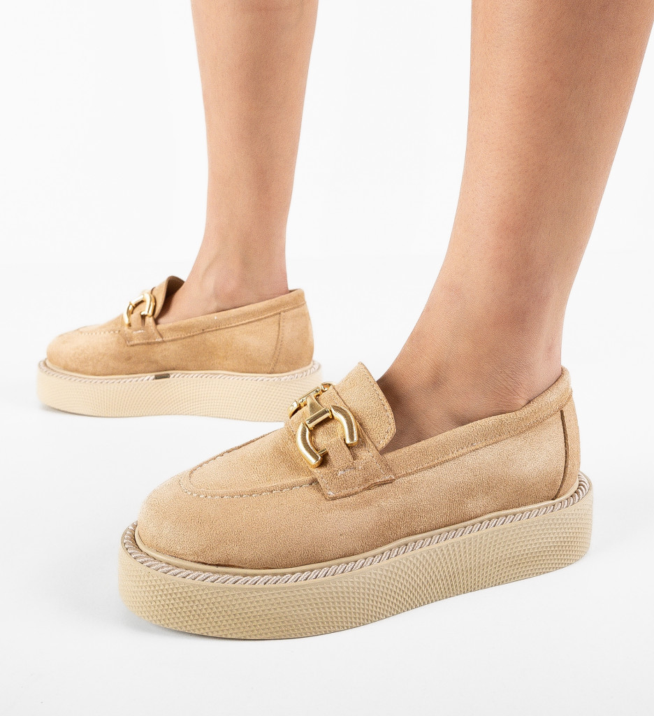Pantofi Casual Selvie Bej | Confort Zilnic - imagine 4