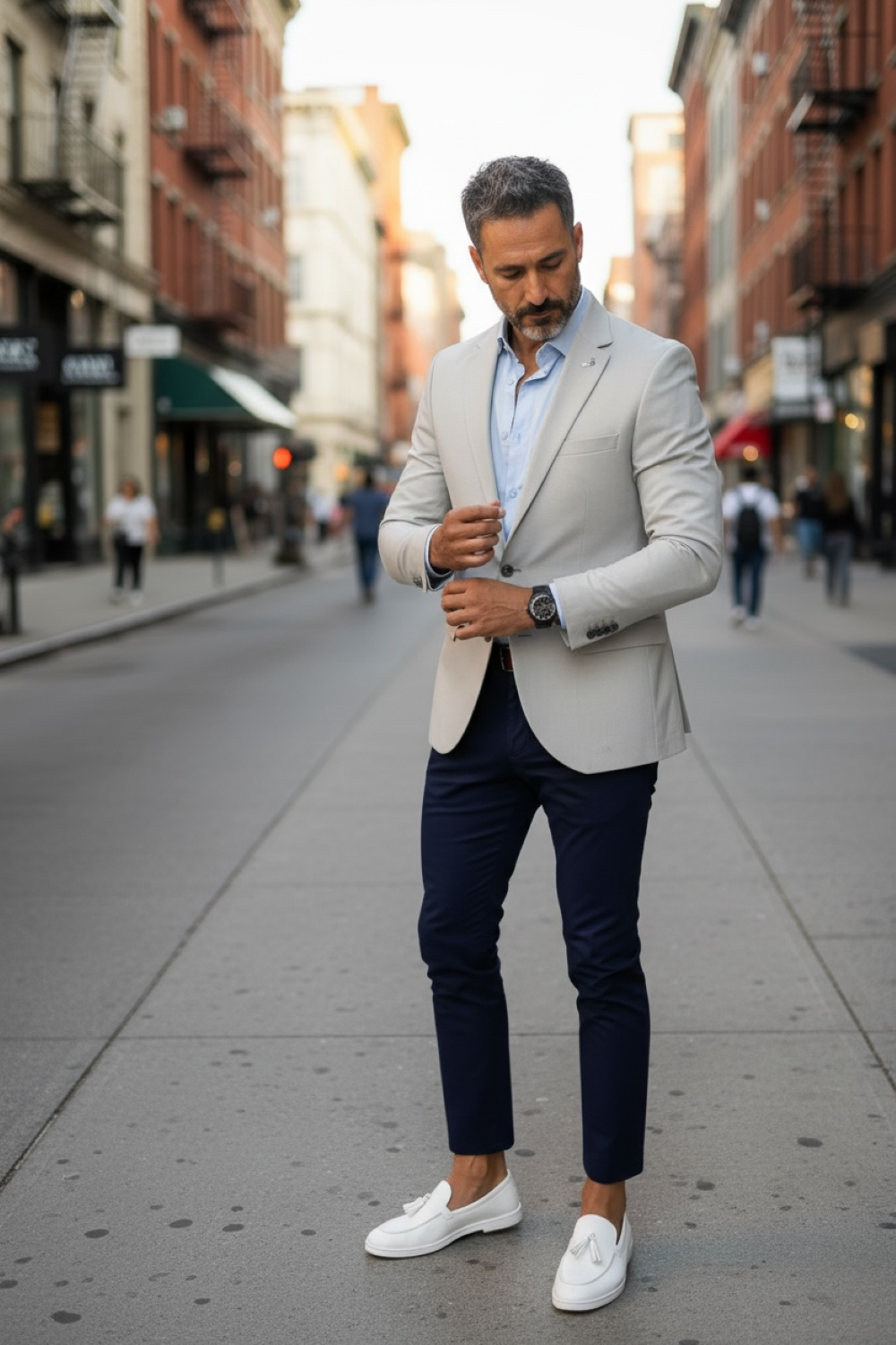Sacou Barbati Slim Fit Gri - Elegant si Modern - imagine 2