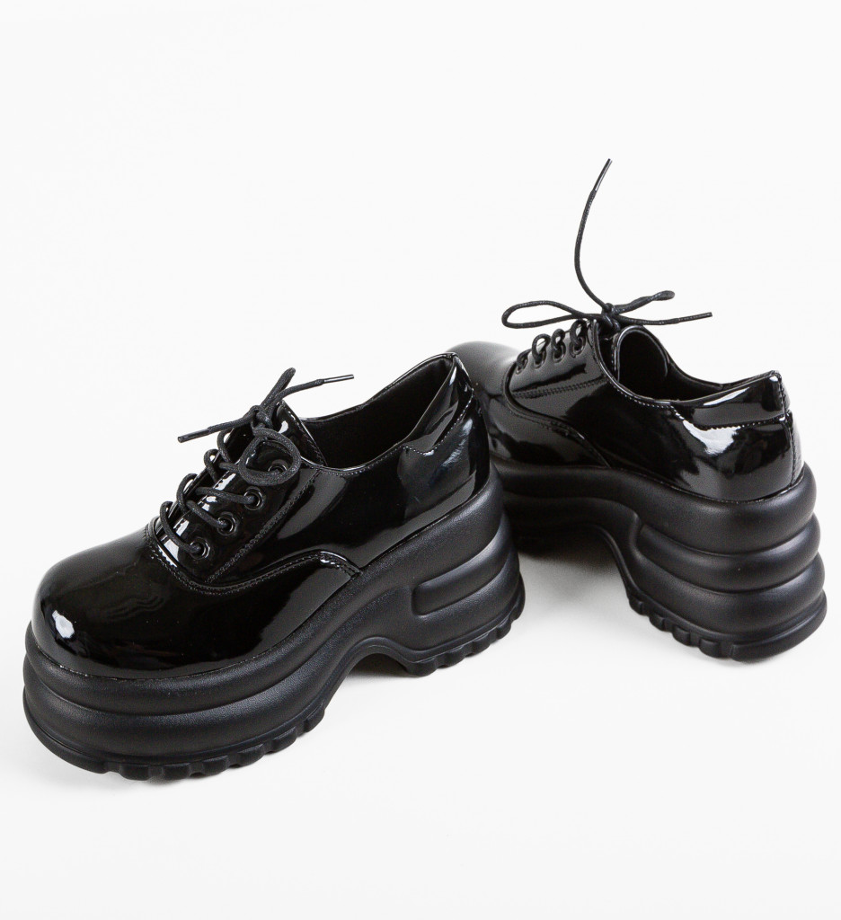 Pantofi Casual Dama Genevya Negri | Confort & Stil - imagine 7