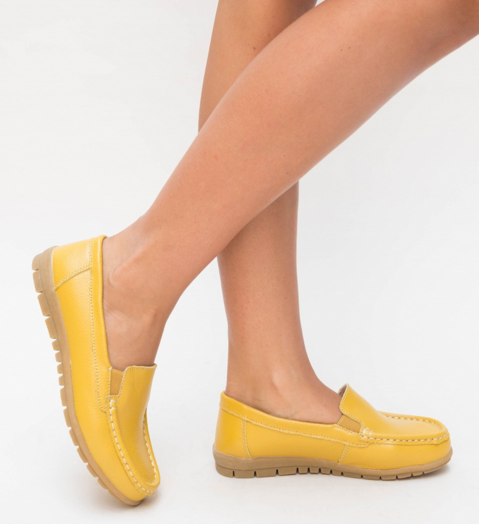 Pantofi Casual Kives Galbeni | Confort și Stil - imagine 3