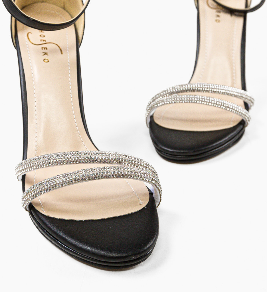 Sandale Toc Vilagio Negre - Eleganță & Stil - imagine 6