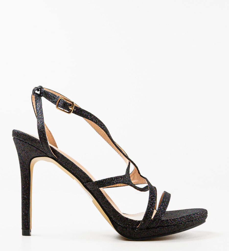 Sandale cu Toc Haden Negre - Eleganță și Confort - imagine 4