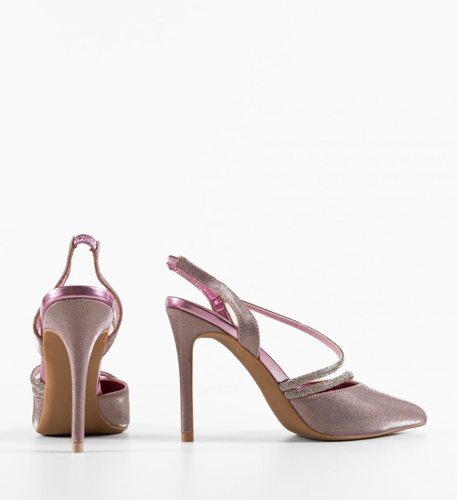 Pantofi cu Toc Lemartes Roz - Eleganță - imagine 12