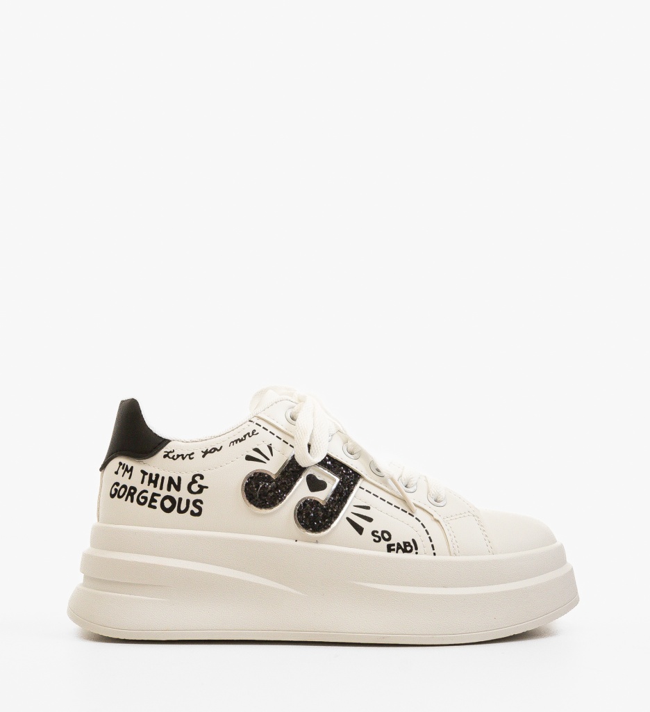 Sneakers Dama Imoge Albi | Confort și Stil - imagine 5