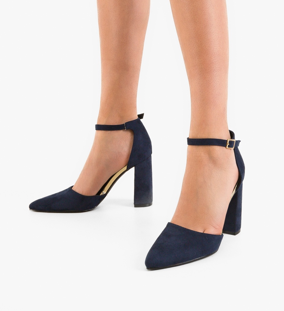 Pantofi cu Toc Melisa Bleumarin | Eleganță - imagine 3