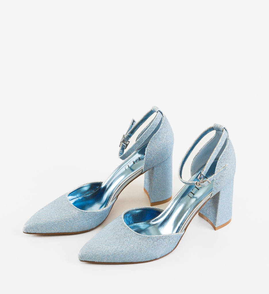 Pantofi cu Toc Jana Albastri - Stil și Eleganță - imagine 5