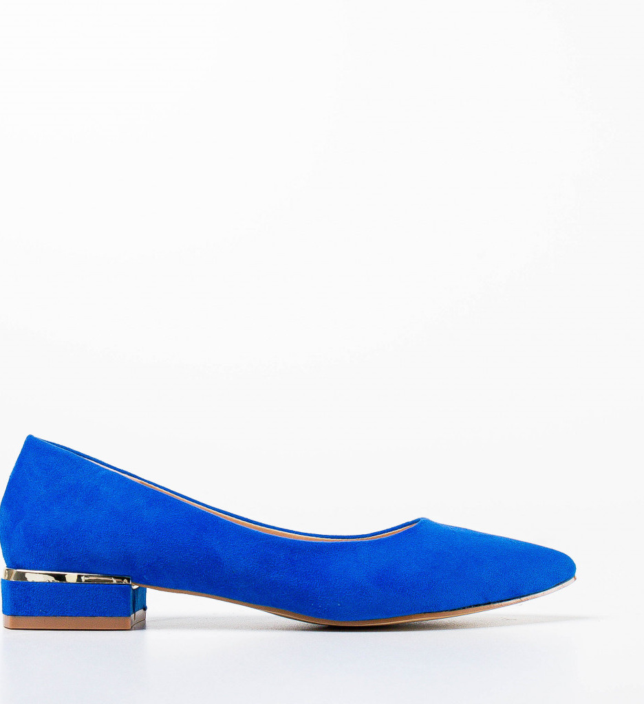Pantofi Dama Albastri cu Toc Eleganți - imagine 6