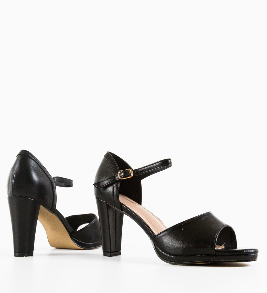 Sandale Nalia Negre | Eleganță și Confort - imagine 4