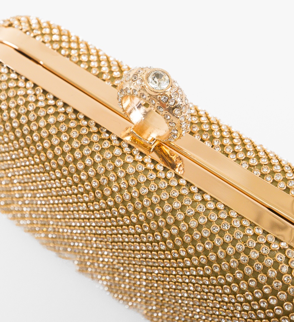 Geanta Plic Klinkar Aurie | Elegantă de Seară - imagine 4
