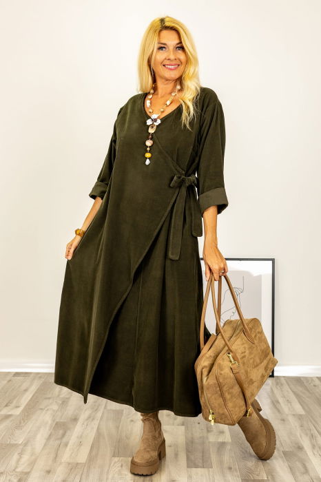 Rochie Catifea Reiata Oversize Shopika | Eleganță și Confort