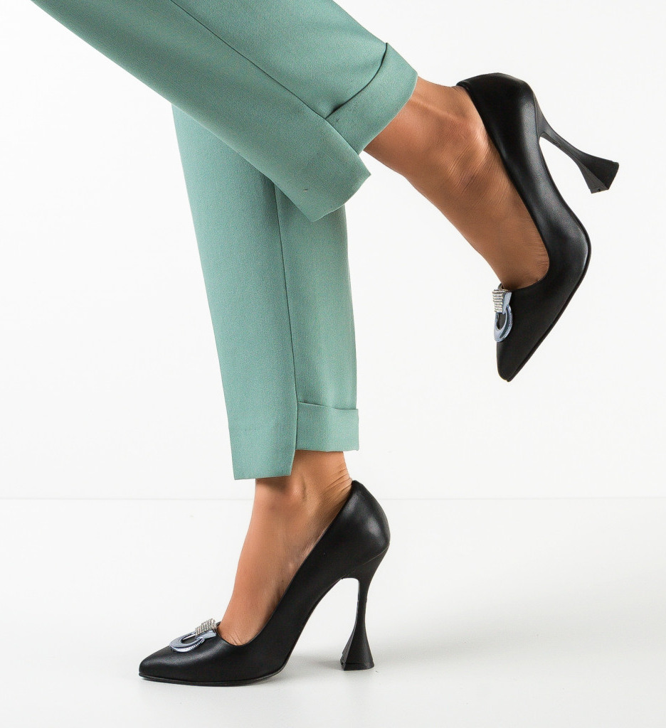 Pantofi cu Toc Eleganți Negri - Stil și Confort - imagine 4