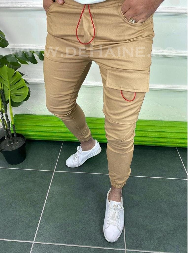 Pantaloni Barbati Camel Casual 100% Bumbac