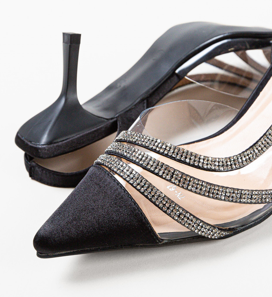 Pantofi cu Toc Yildiz Negri | Eleganță Urbană - imagine 8