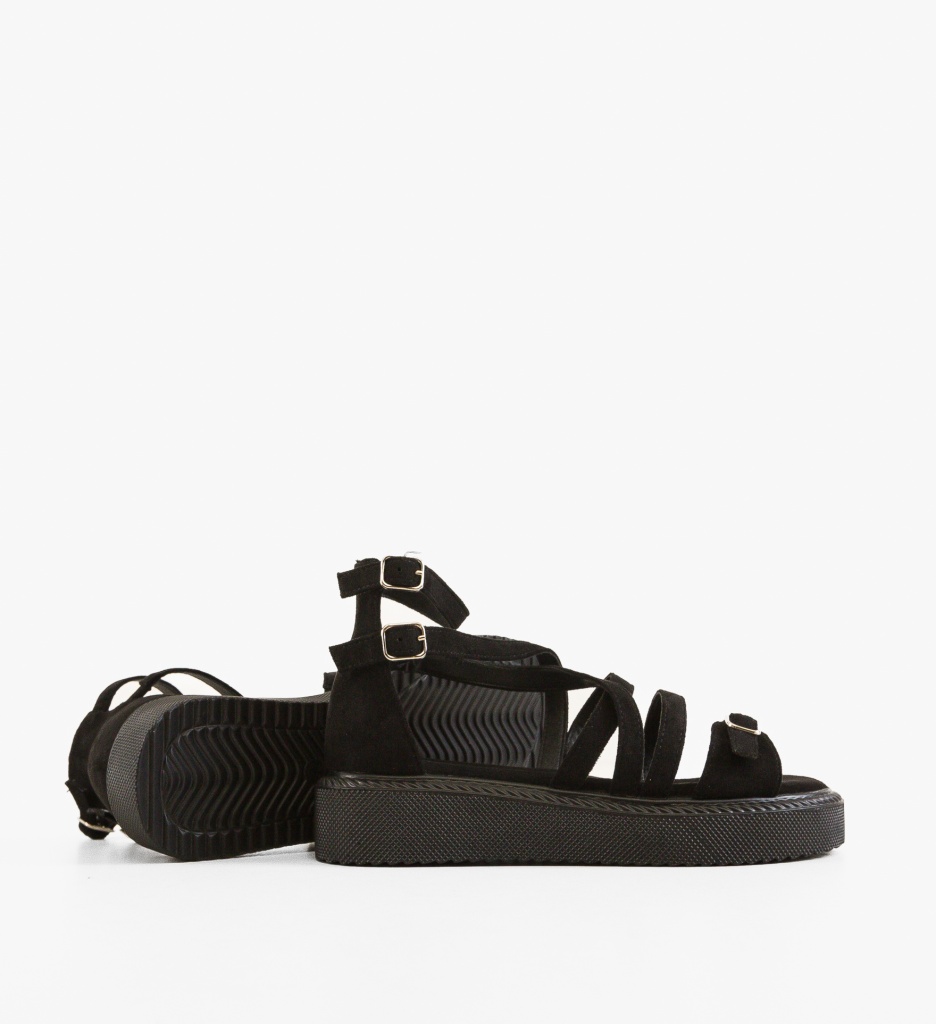 Sandale Dama Sanabe Negre | Eleganță și Stil - imagine 2