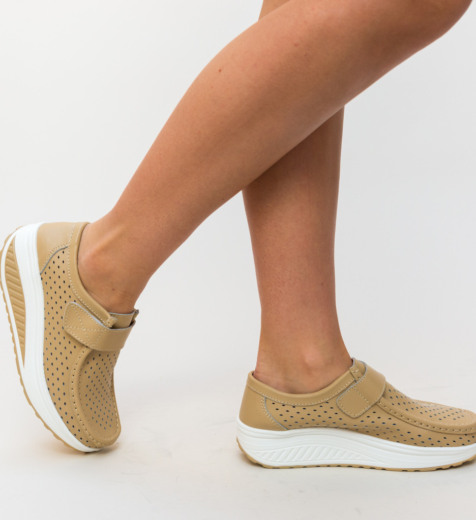 Pantofi Casual Bozta Bej - Confort și Stil - imagine 3