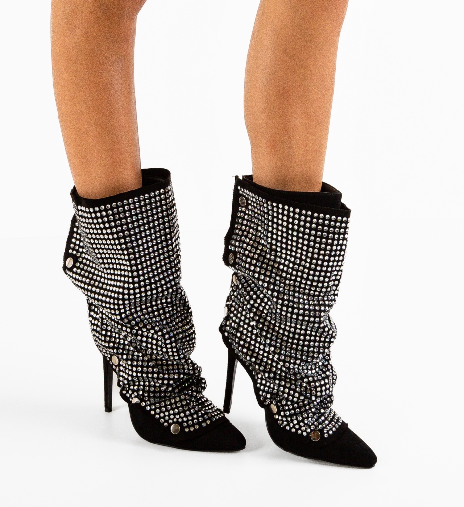 Botine Dama Molotow Negre - Eleganță și Stil - imagine 3