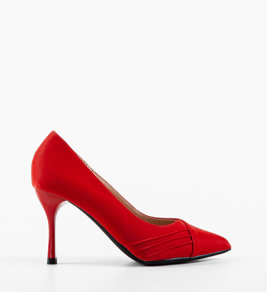 Pantofi Rosii Crusher cu Toc Elegant - imagine 5