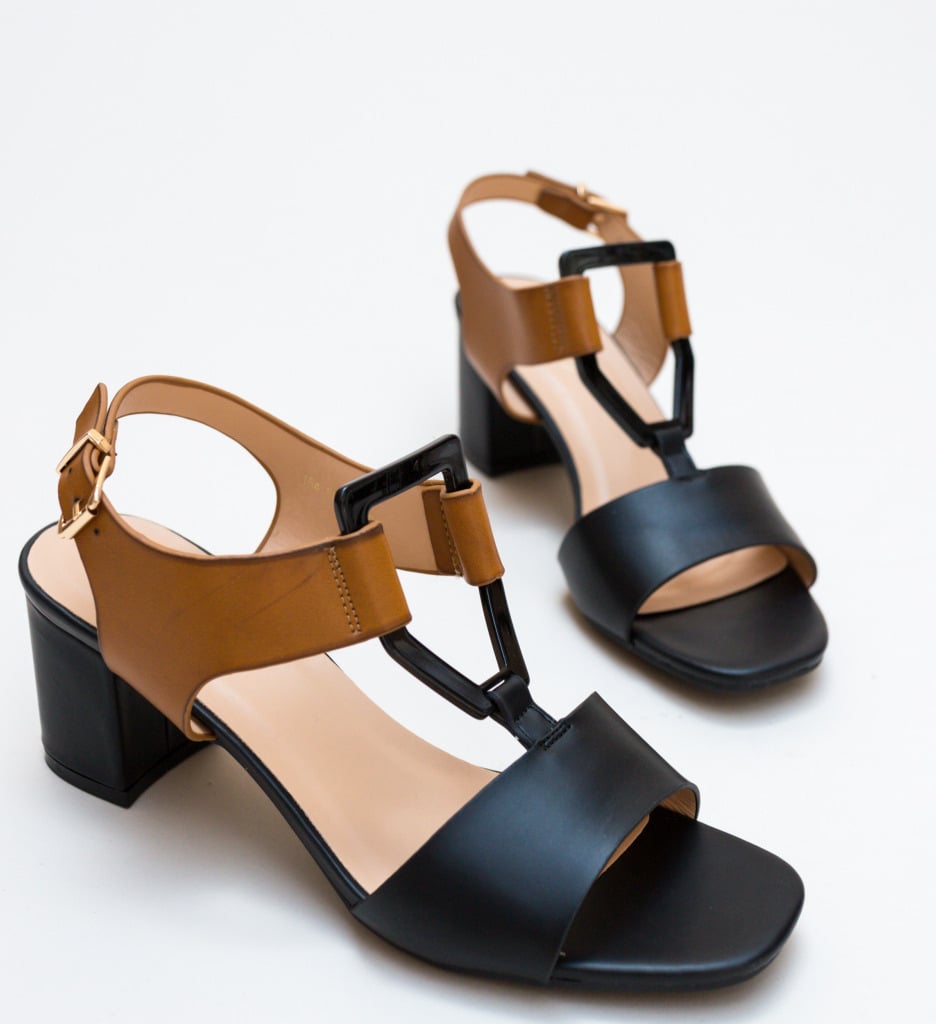Sandale Dama Scrund Negre | Eleganță și Stil - imagine 8