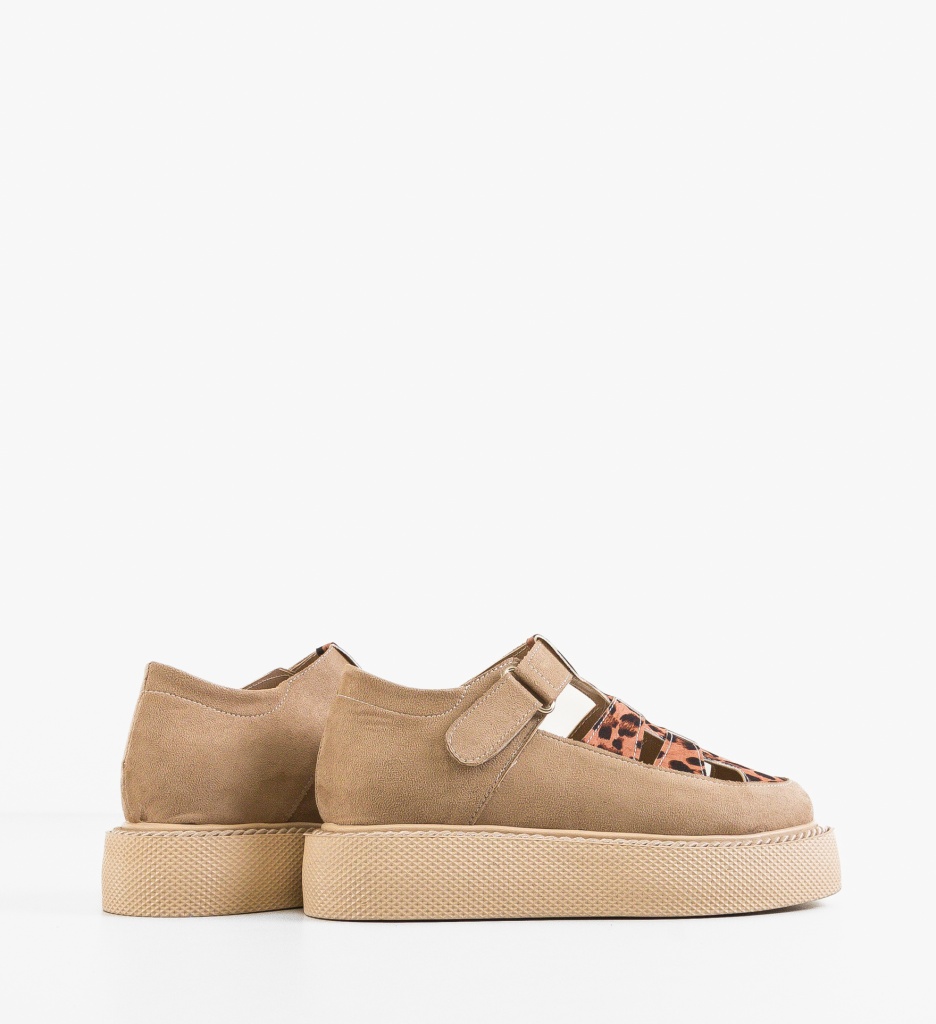 Pantofi Casual Gryndy Bej - Confort Stilat - imagine 4