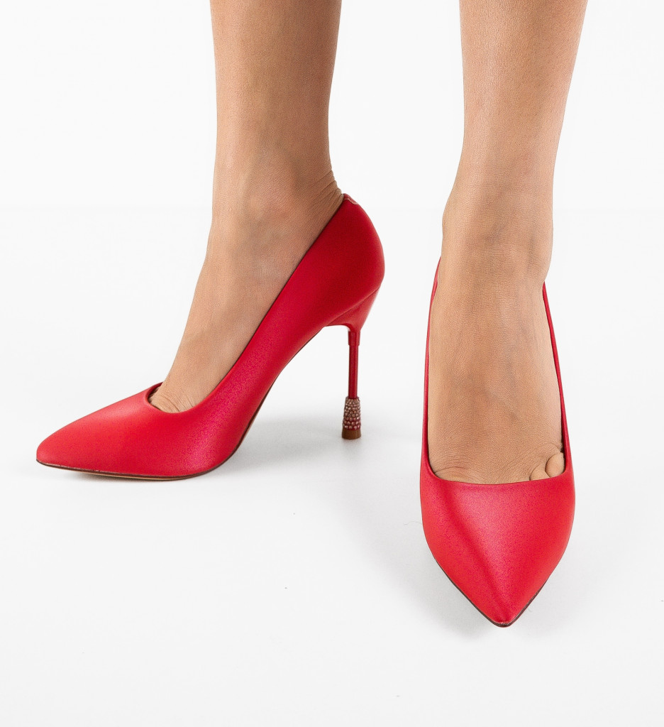 Pantofi Monserrat Rosii - Eleganță și Stil - imagine 2