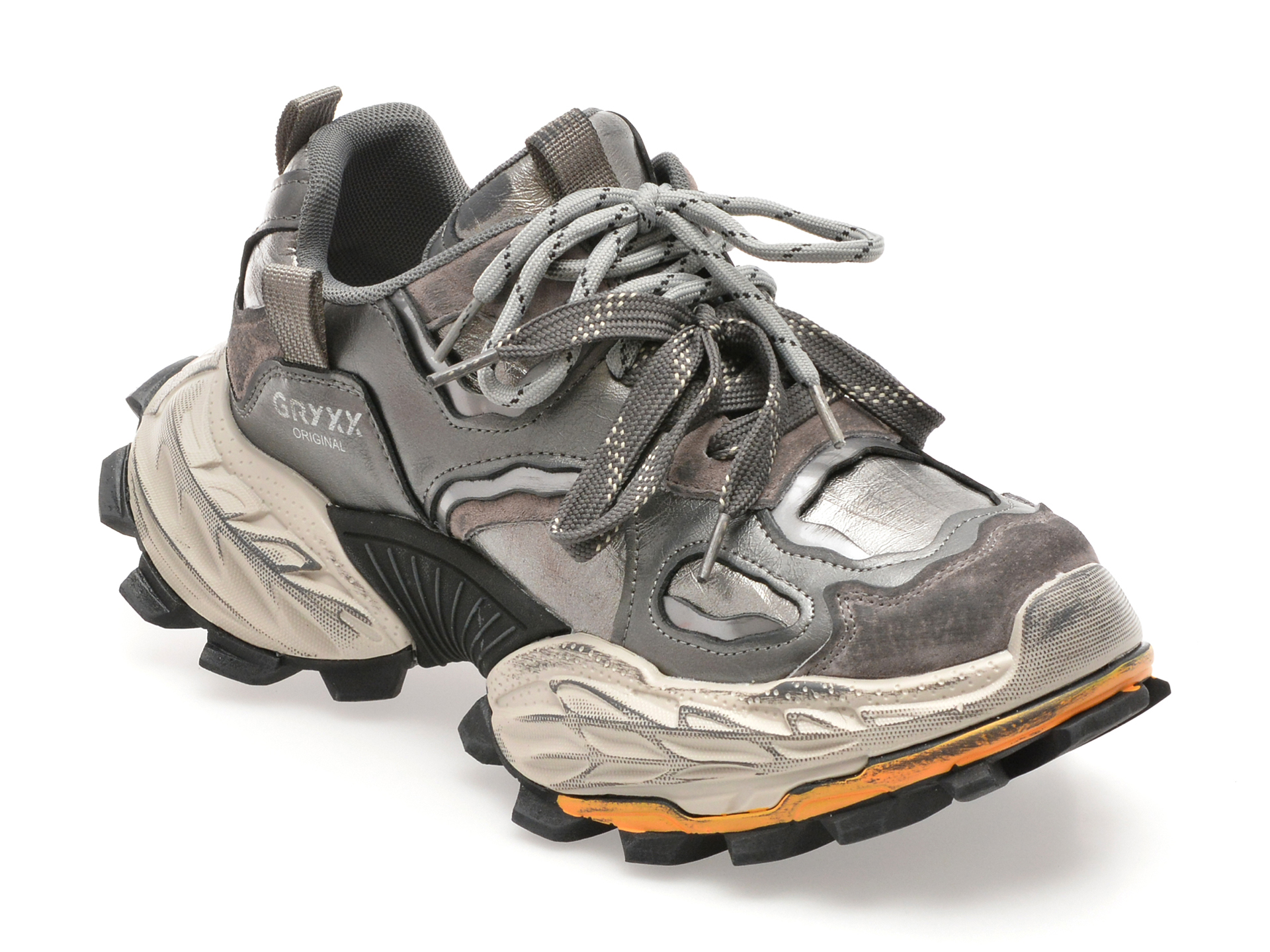 Pantofi sport Gryxx din piele naturală - gri