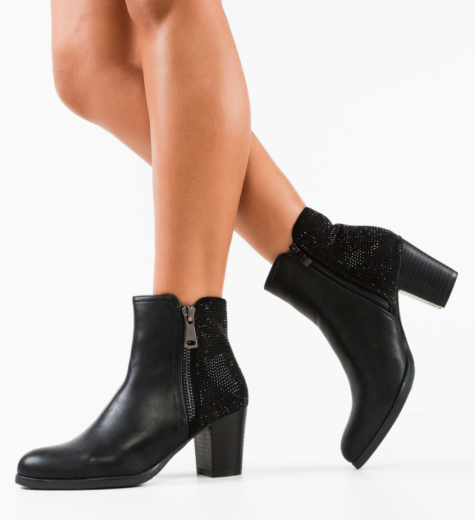 Botine Dama Ortega Negre - Eleganță și Confort