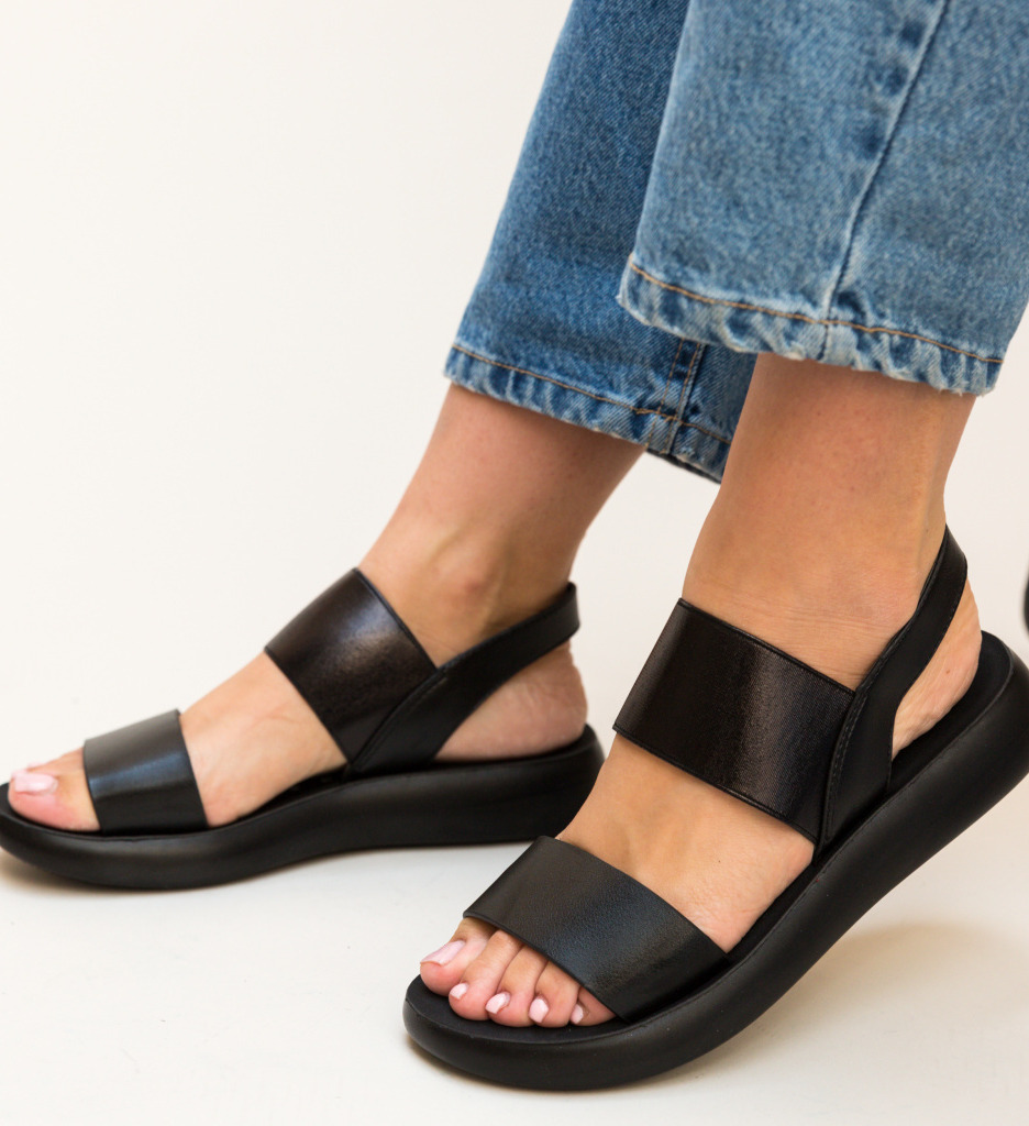 Sandale Cain Negre | Eleganță și Confort - imagine 3