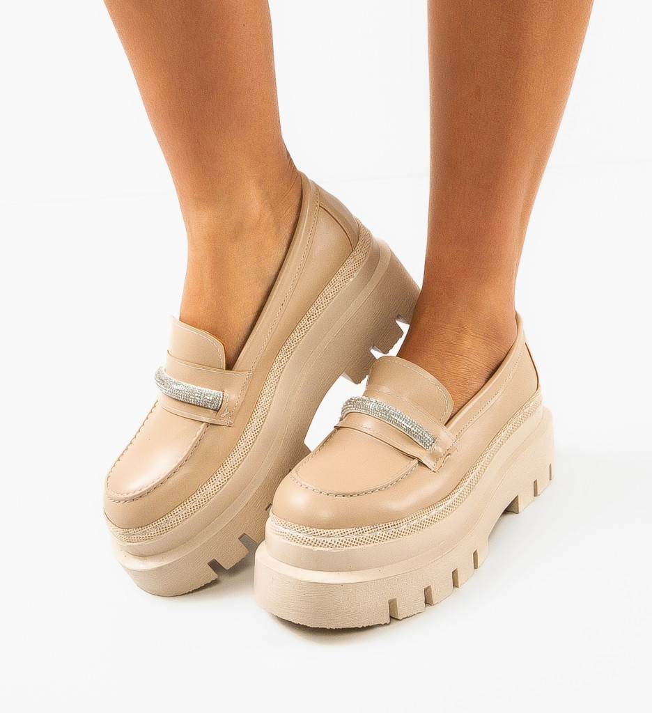 Pantofi Casual Skenara Bej | Confort & Stil