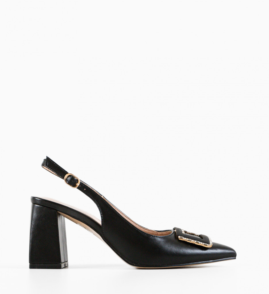 Pantofi Gentalya Negri Eleganți cu Toc - imagine 7